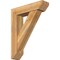 Ekena Millwork Traditional Slat Rough Sawn Bracket w/ Offset Brace, Western Red Cedar, 8"W x 32"D x 40"H BKT0806X32X40TRA06RWR - alternate 1